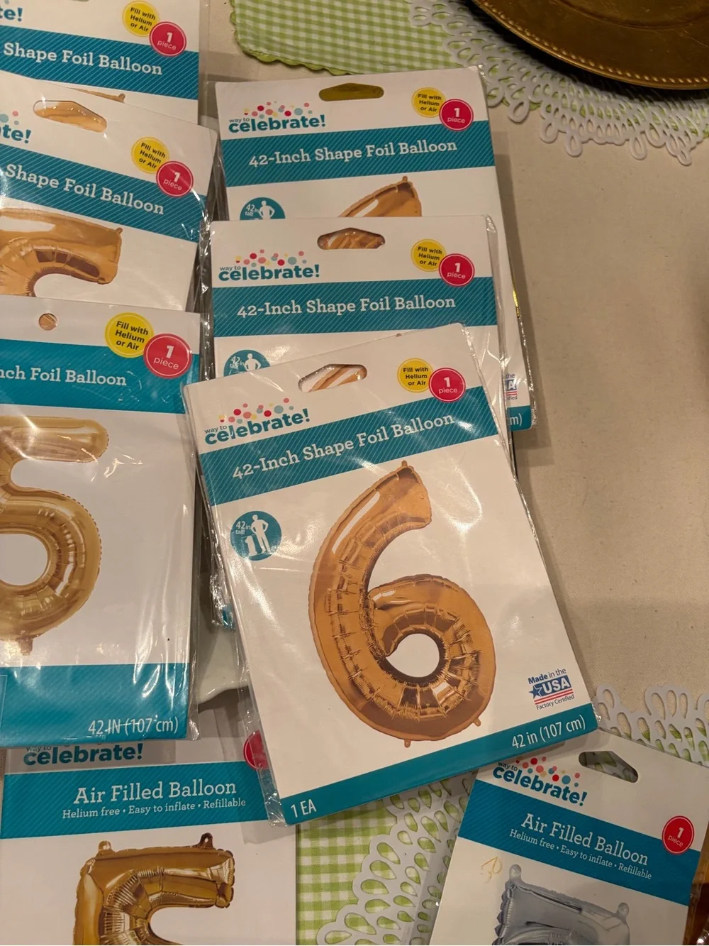 Small, Large & XL foil balloon numbers gold festive festival party disco 22